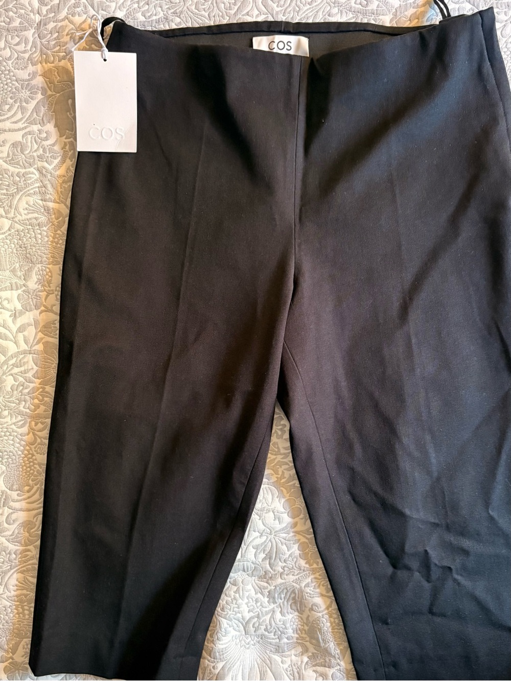 COS Black Cropped Tailored long shorts